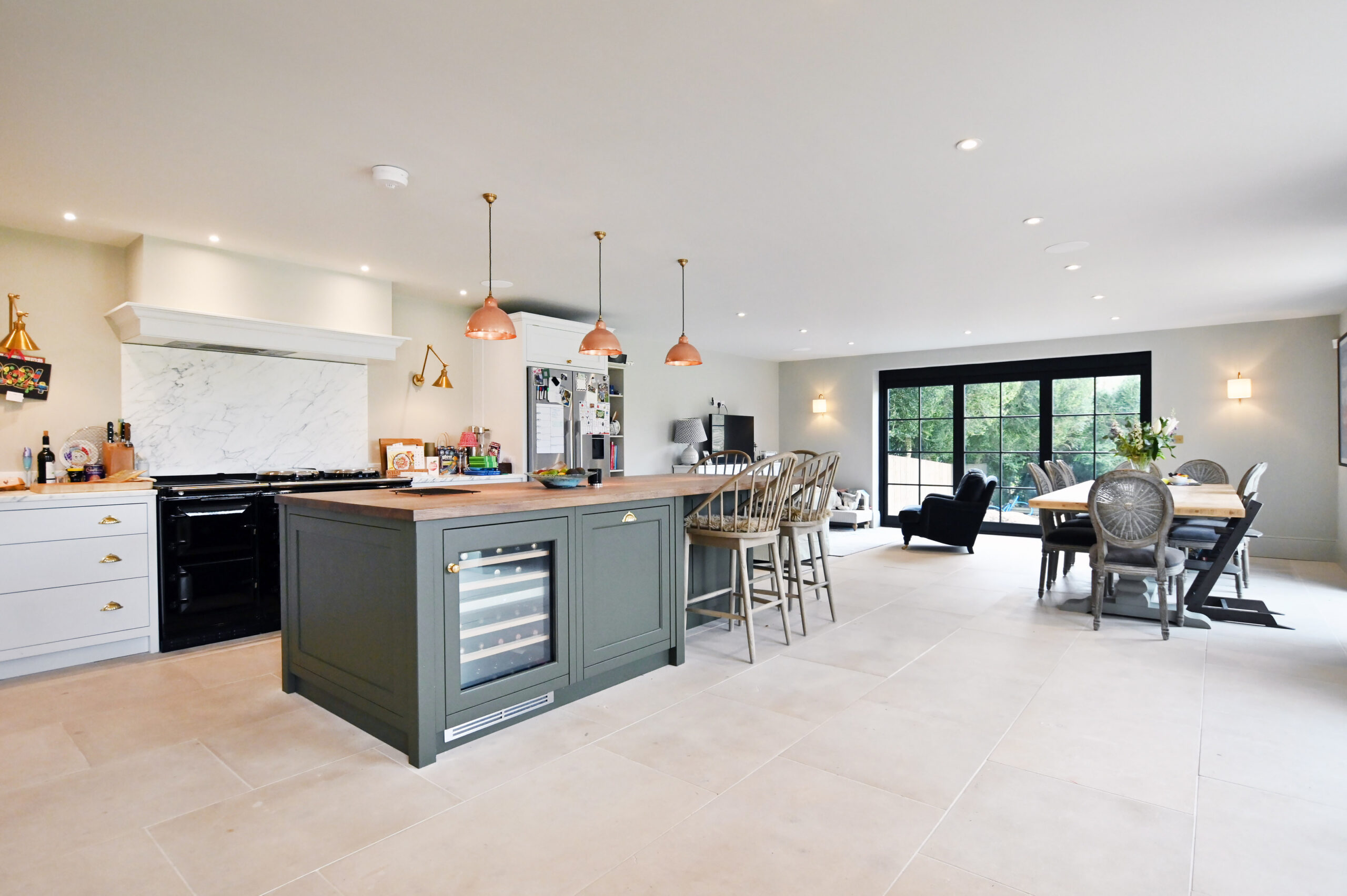 Open plan kitchen and living area - large home extension Marlborough